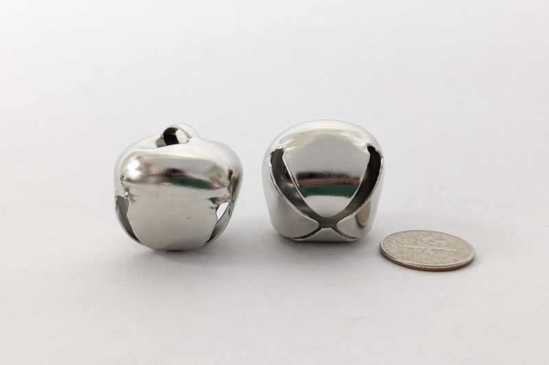Silver One Inch Jingle Bells